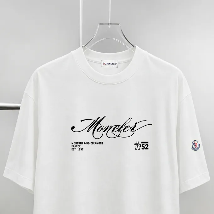 moncle～ logo 《 》7a tee ， Same Style ， : Black White Coffee Brown Size：S（90-130 ） M（125-150 ） L（135-165 ） XL（160-190 ） XXL（185-220 ）